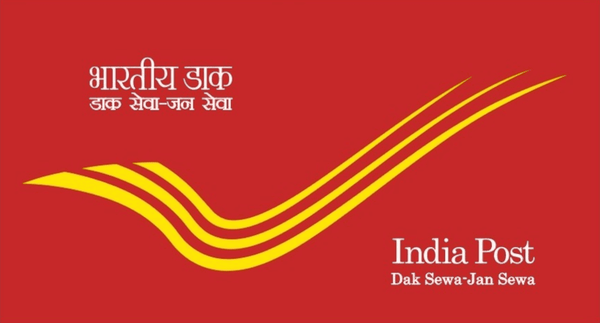 Example of Speed Post consignment number on parcel receipt